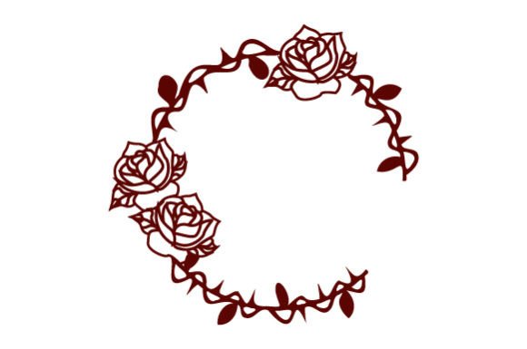 Circular Frame - Roses for Crafts and Intricate Cuts