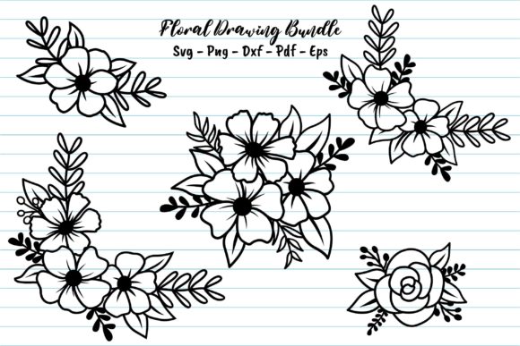 Flower Graphics for Print Templates