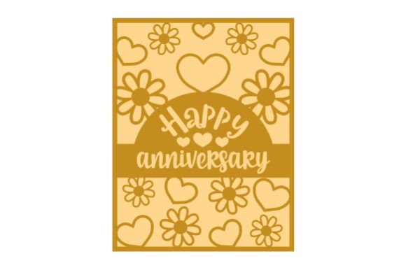 Intricate Cut Anniversary Card - Heart and Flowers for Crafts