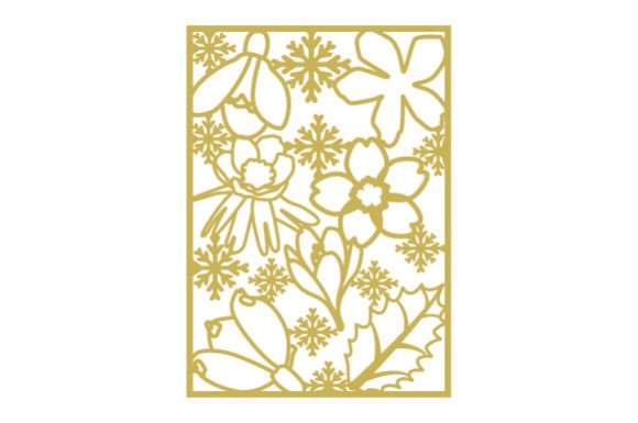 Intricate Cut Christmas Card for Crafts and Intricate Cuts