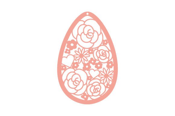 Intricate Cut Easter Egg Decoration - Flowers for Crafts