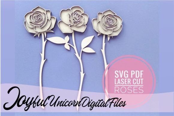 Laser Cut Roses SVG Bundle for Modern Branding
