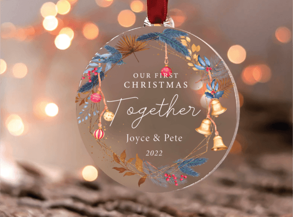 Our First Christmas Together Flowers Graphics