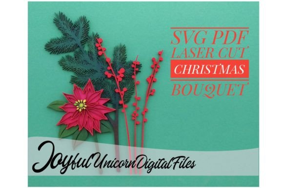 Poinsettia SVG Laser Cut Flower for Winter Amp Branding