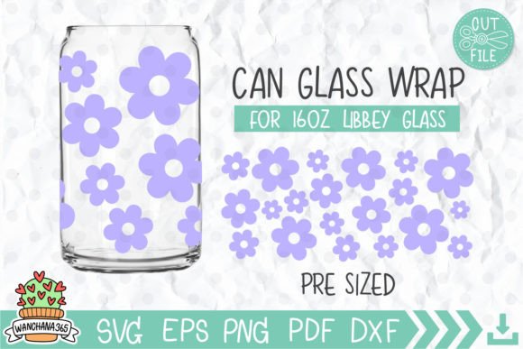 Retro Flowers Graphic for Crafts and Web Design