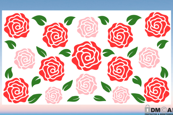 Roses 20oz Libbey Glass Can Wrap Svg for Brand Designers