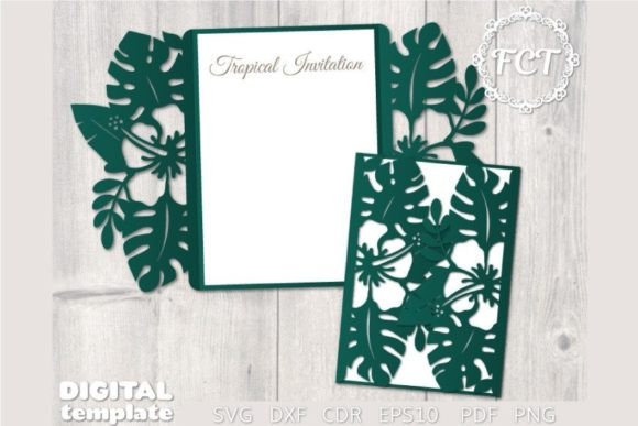 Tropical Wedding Laser Cutting SVG for Handmade Design